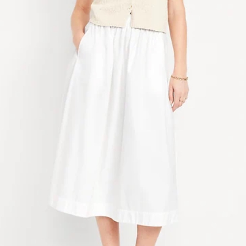 Old Navy High-Waisted A-Line Midi Skirt